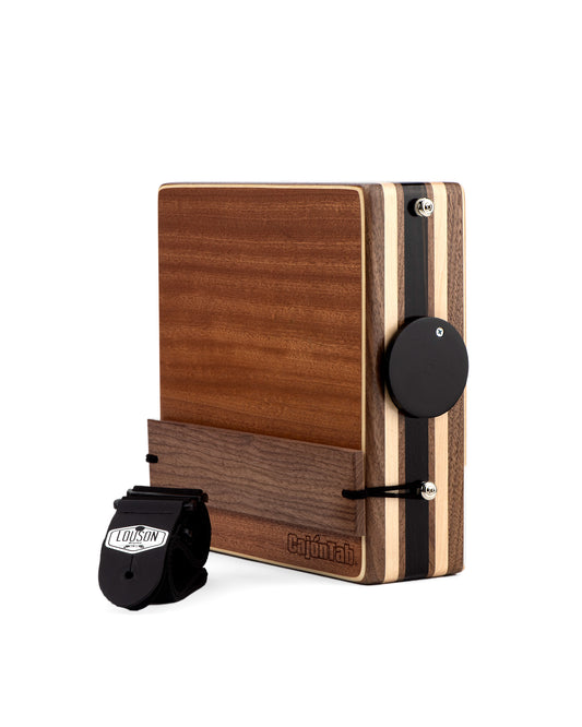 CajonTab®️ Pro Series 12” - Cherry, Ebony, Walnut with Walnut Snare