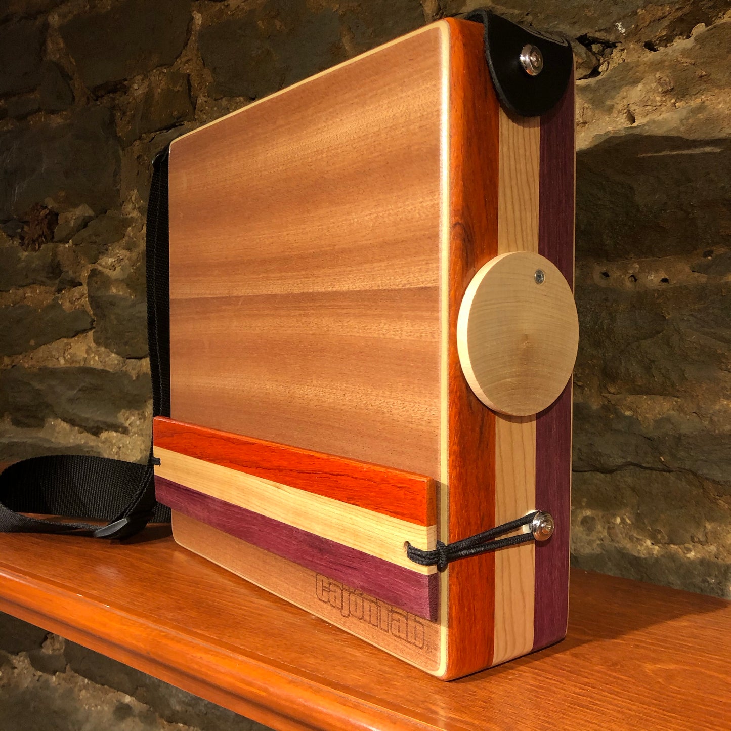 CajonTab®️ Pro Series 12” - Padauk, Cherry, and Purpleheart