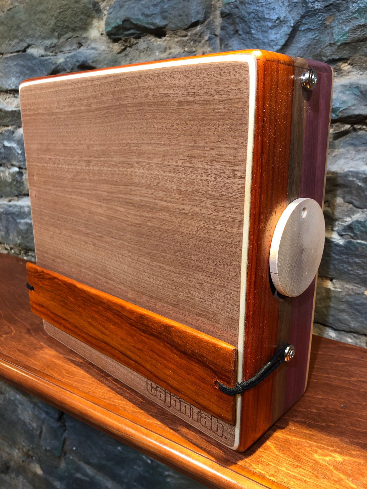 12” Pro Series CajonTab- Purple Heart, walnut, and padauk