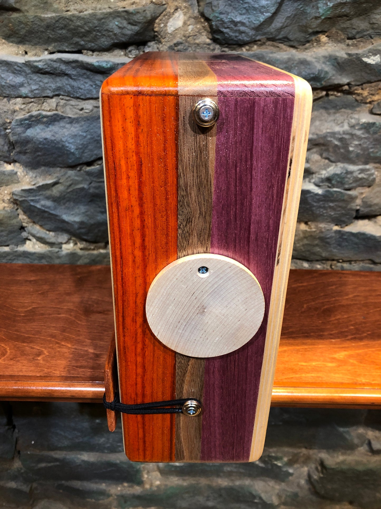 12” Pro Series CajonTab- Purple Heart, walnut, and padauk